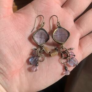 Handcrafted beaded dangle earrings